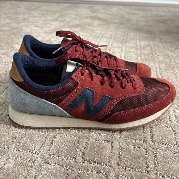 New Balance 620 Sneakers Women's 8 Rust Red Navy Blue Lace Up Casual Cute Retro - Picture 2 of 9